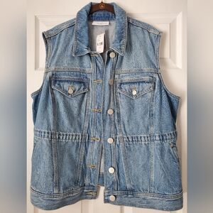 Denim Sleeveless LANE Bryant 14/16 Vest NWT
